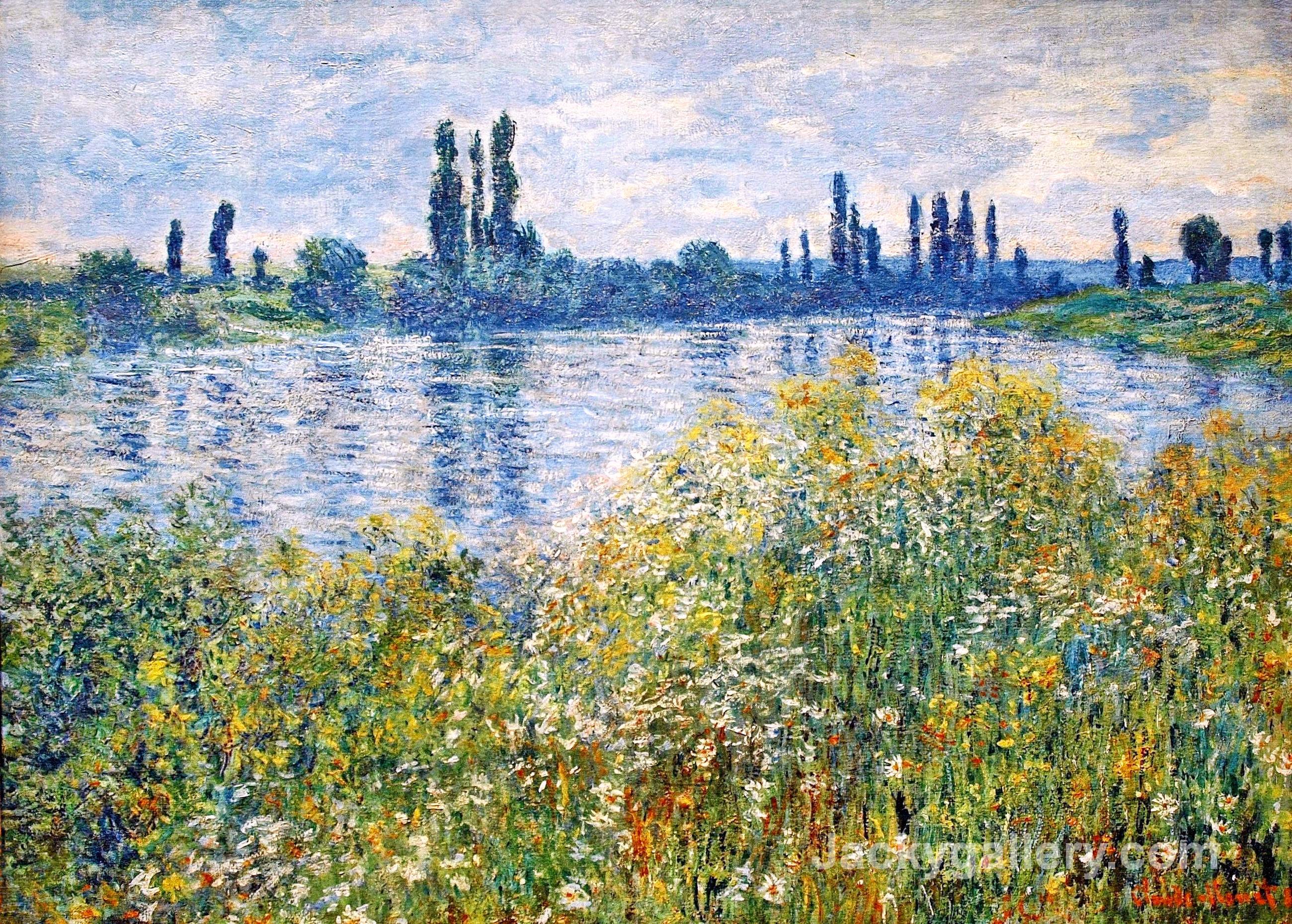 Flowers on the Banks of Seine near Vetheuil by Claude Monet paintings reproduction